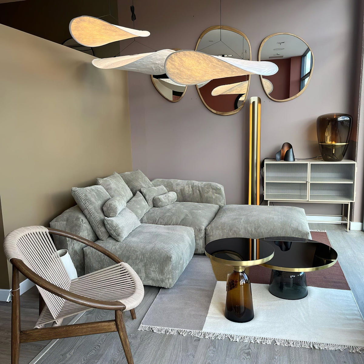 Luminette minimalistyczna lampa wisząca Jedwab morwowy