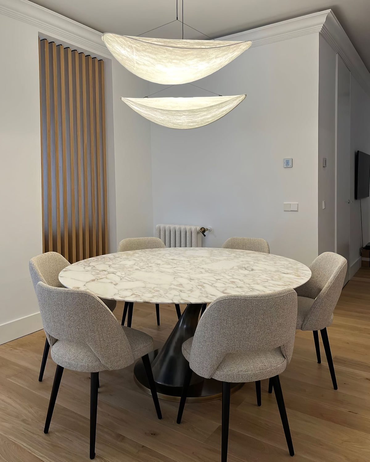 Luminette minimalistyczna lampa wisząca Jedwab morwowy