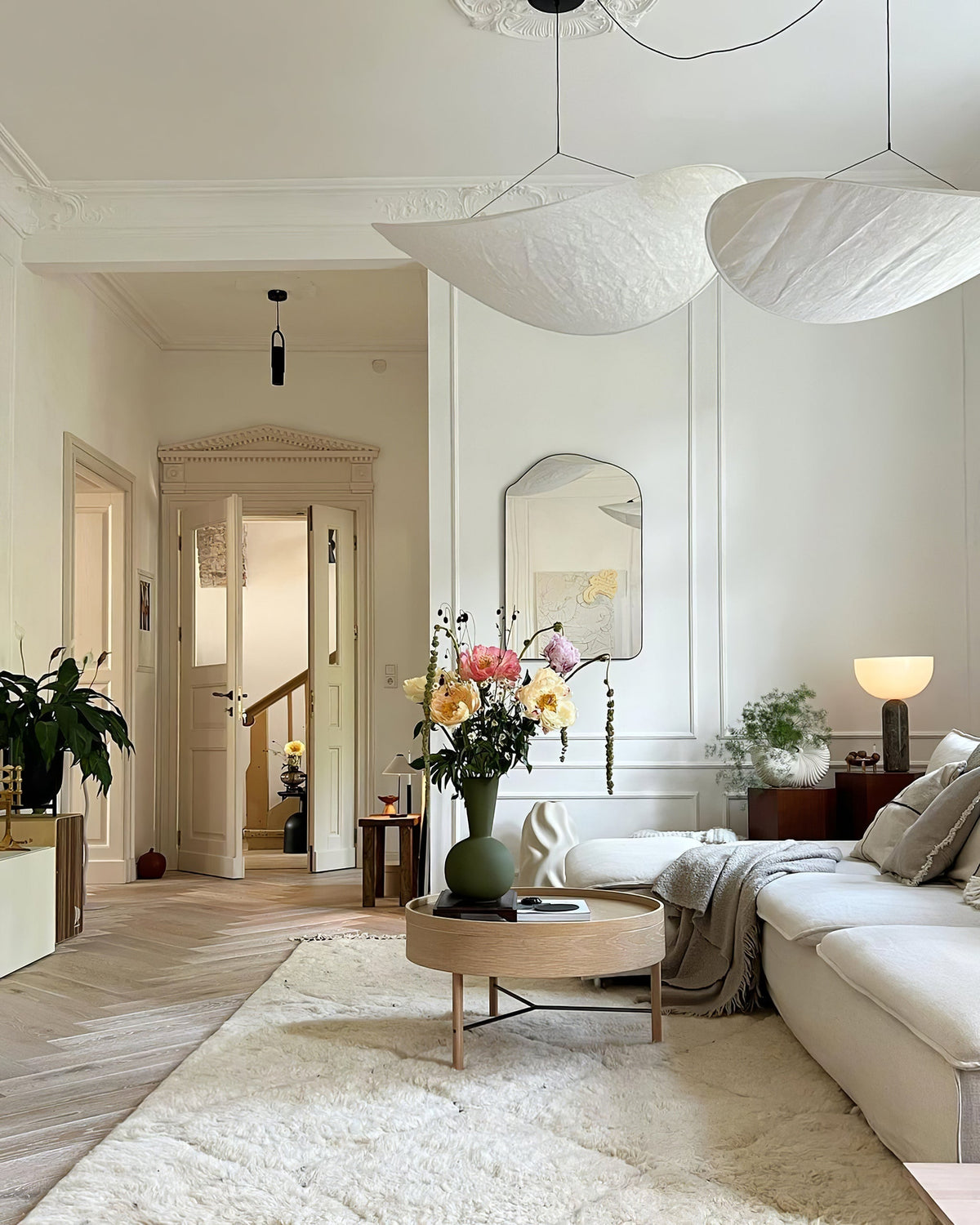 Luminette minimalistyczna lampa wisząca Jedwab morwowy