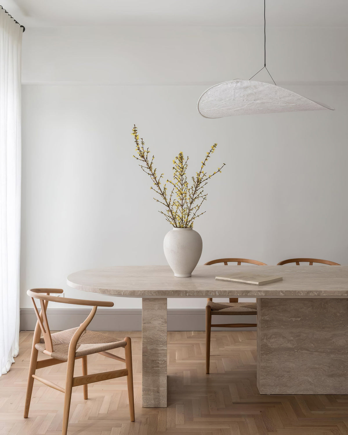 Luminette minimalistyczna lampa wisząca Jedwab morwowy