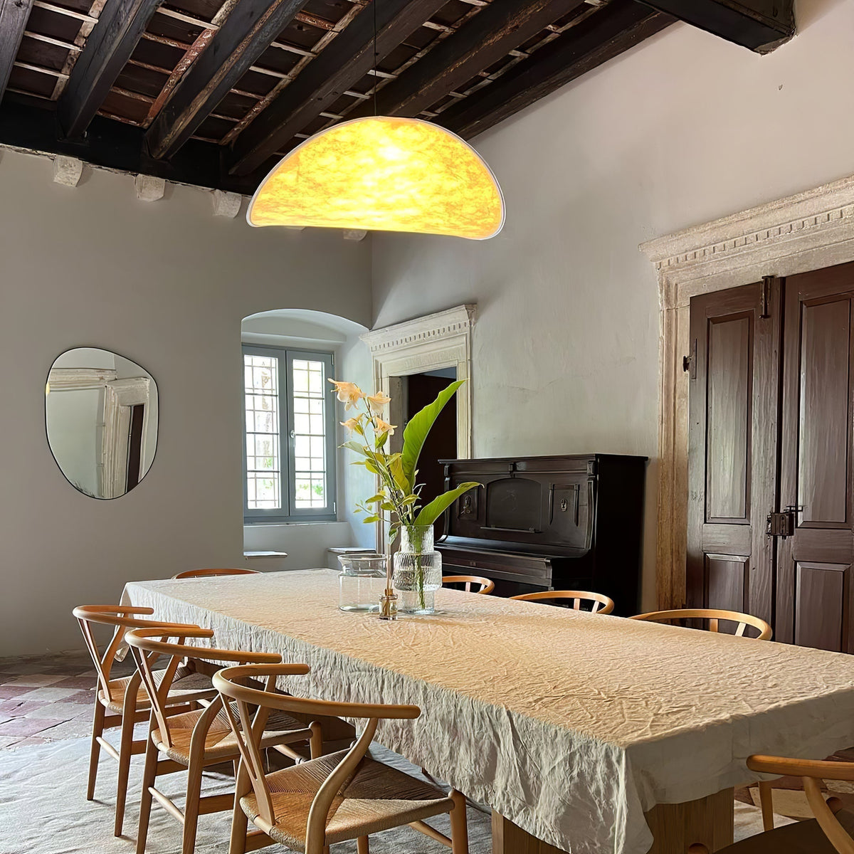 Luminette minimalistyczna lampa wisząca Jedwab morwowy