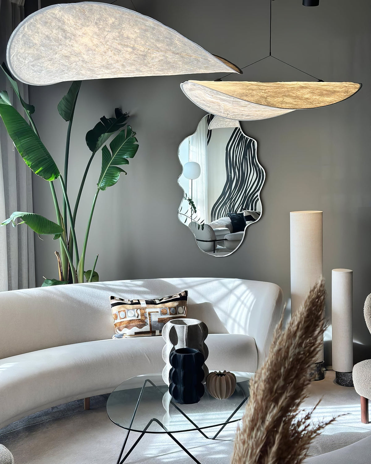 Luminette minimalistyczna lampa wisząca Jedwab morwowy