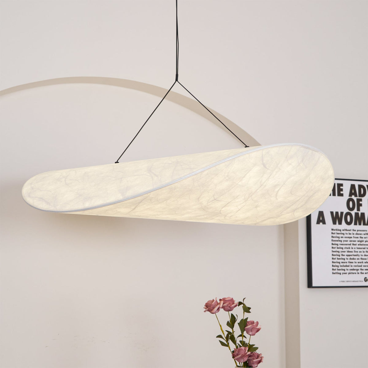 Luminette minimalistyczna lampa wisząca Jedwab morwowy