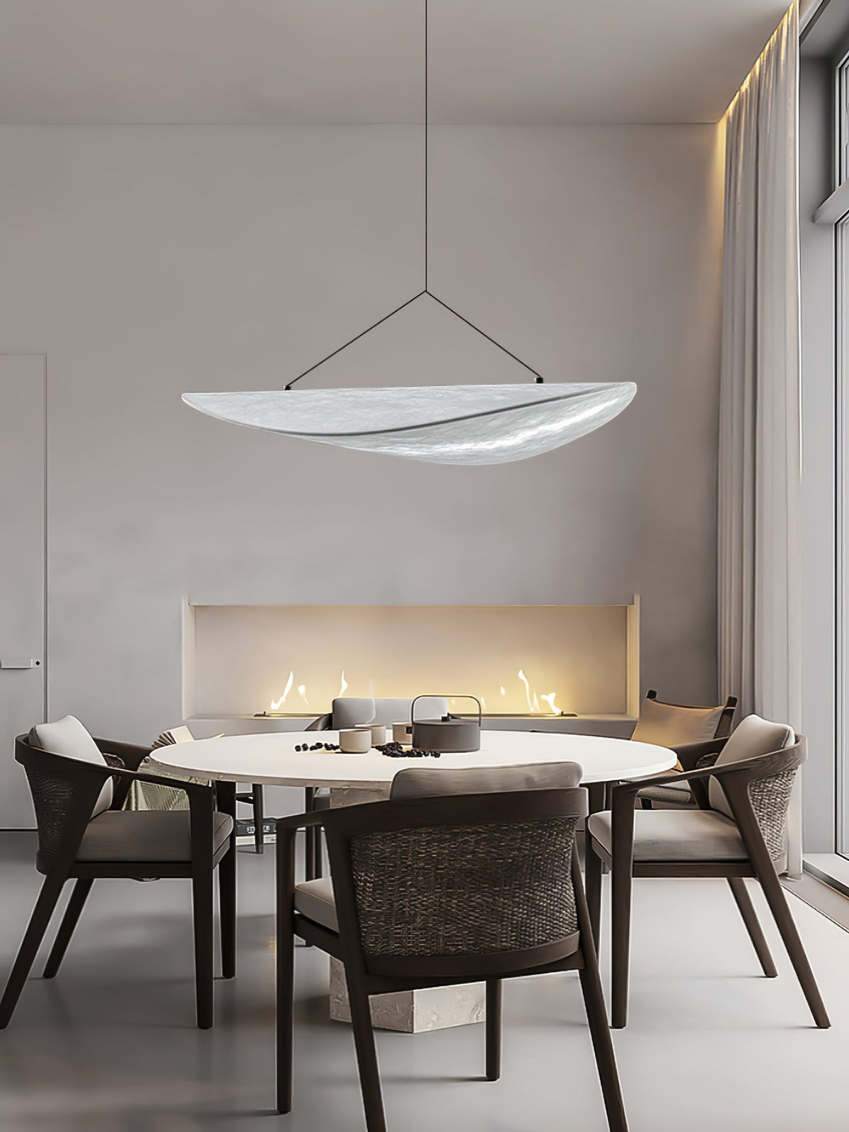 Luminette minimalistyczna lampa wisząca Jedwab morwowy