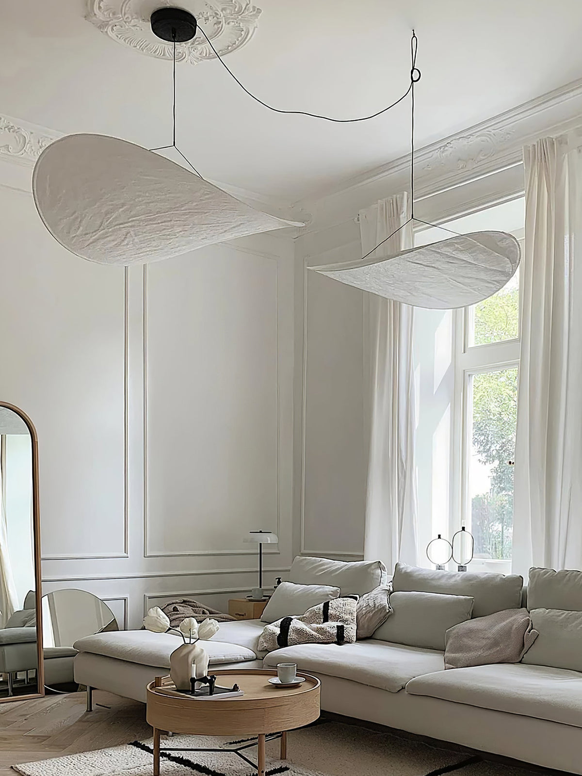 Luminette minimalistyczna lampa wisząca Jedwab morwowy