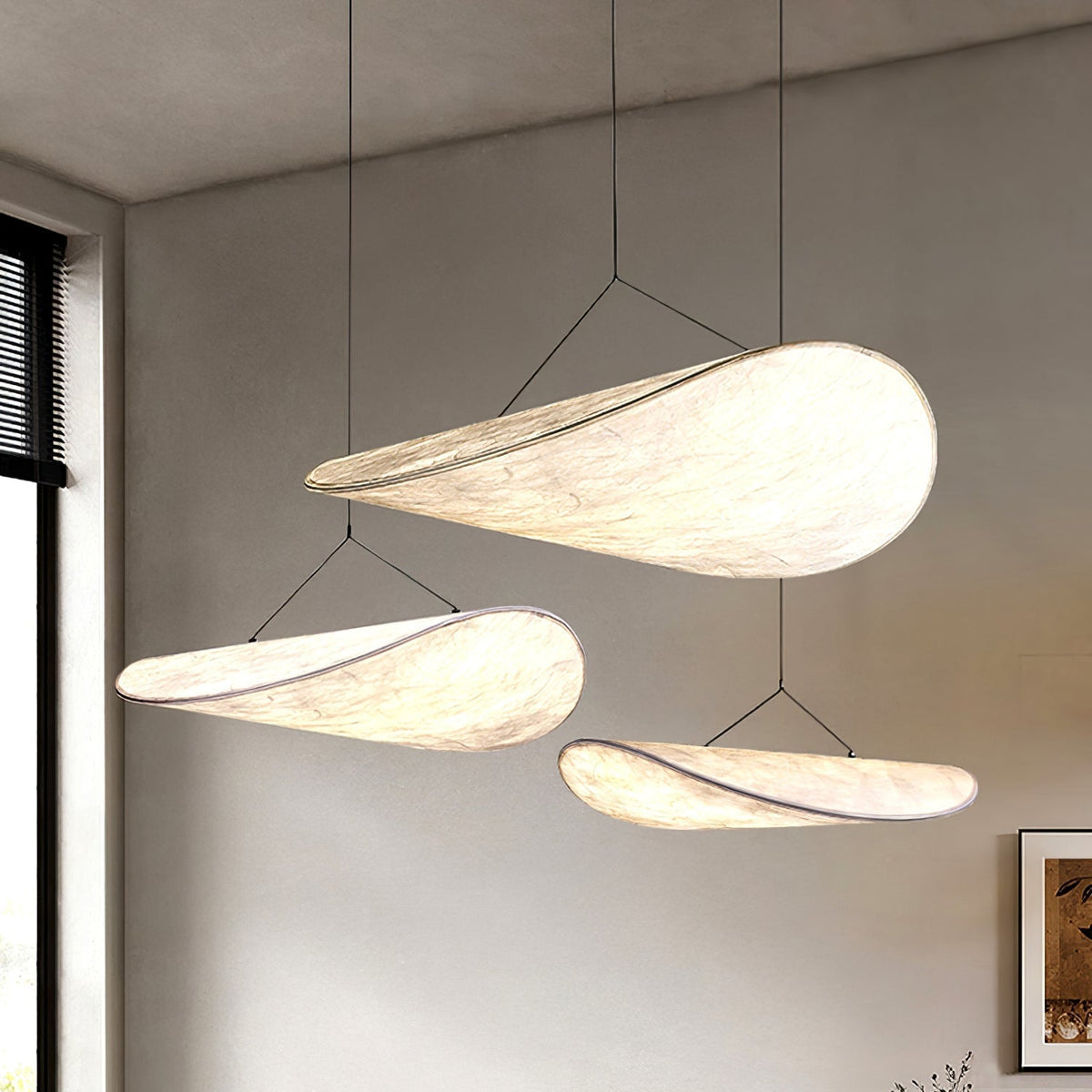 Luminette minimalistyczna lampa wisząca Jedwab morwowy
