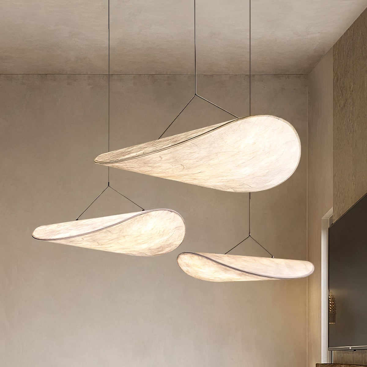 Luminette minimalistyczna lampa wisząca Jedwab morwowy