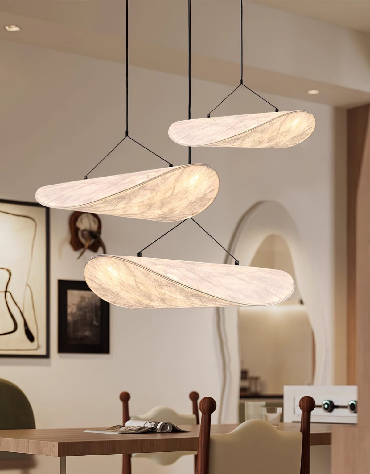 Luminette minimalistyczna lampa wisząca Jedwab morwowy