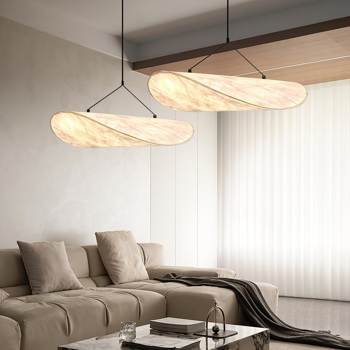 Luminette minimalistyczna lampa wisząca Jedwab morwowy