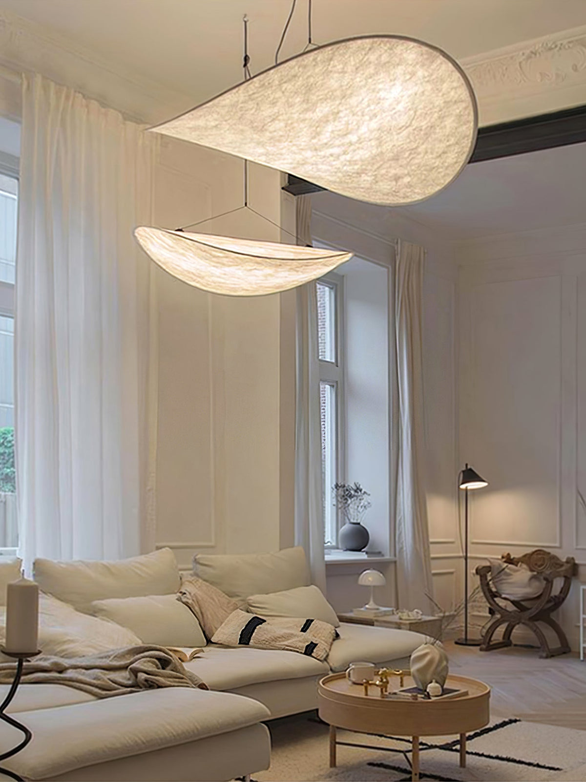 Luminette minimalistyczna lampa wisząca Jedwab morwowy