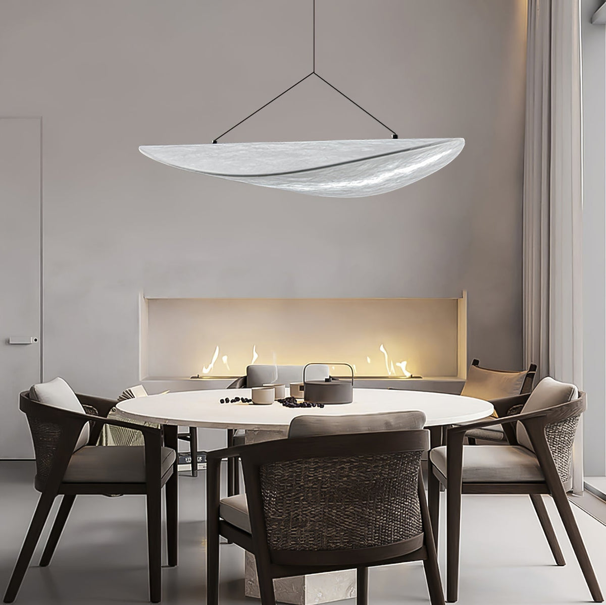 Luminette minimalistyczna lampa wisząca Jedwab morwowy