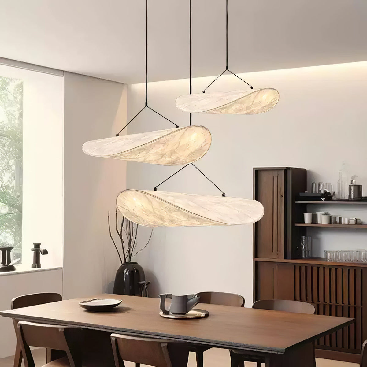 Luminette minimalistyczna lampa wisząca Jedwab morwowy