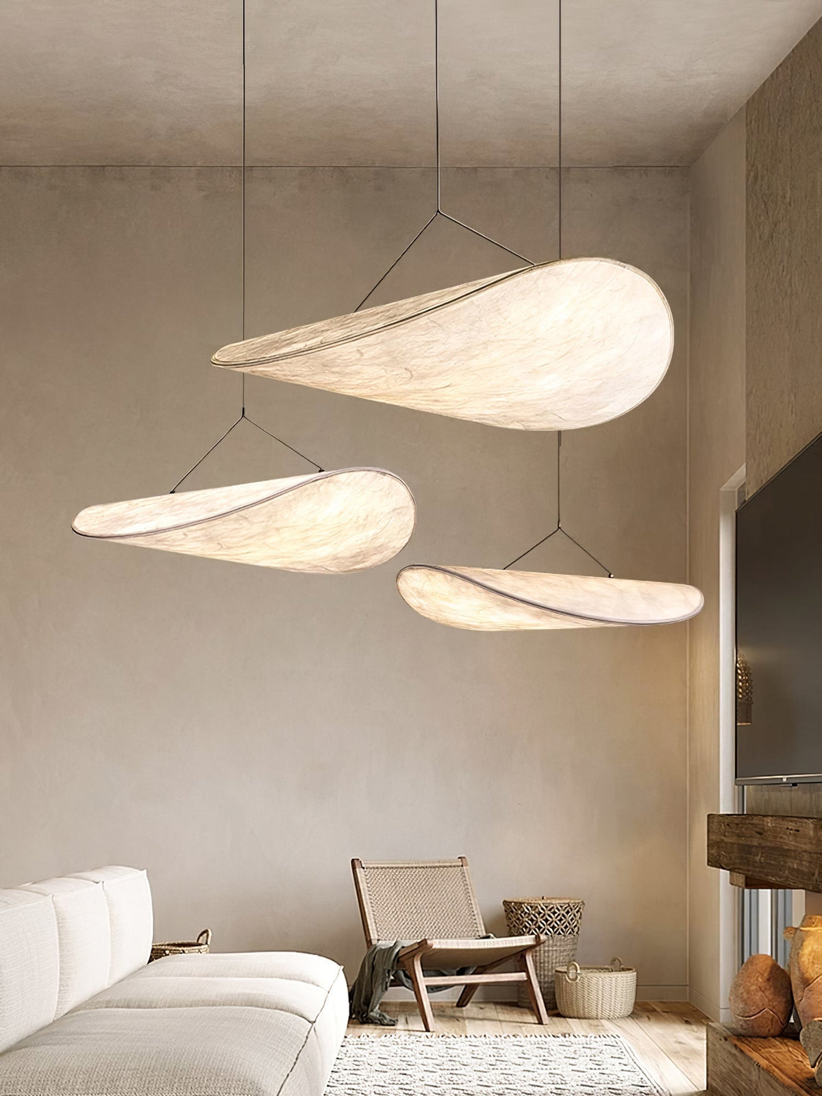 Luminette minimalistyczna lampa wisząca Jedwab morwowy