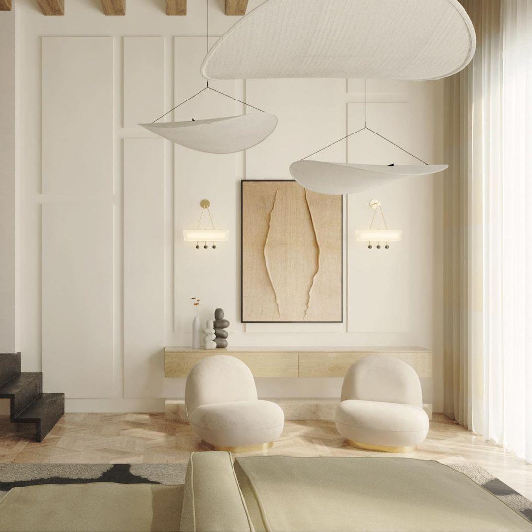 Luminette minimalistyczna lampa wisząca Jedwab morwowy