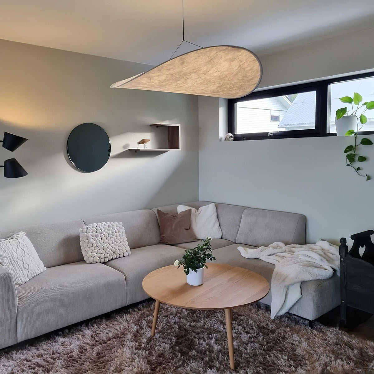 Luminette minimalistyczna lampa wisząca Jedwab morwowy