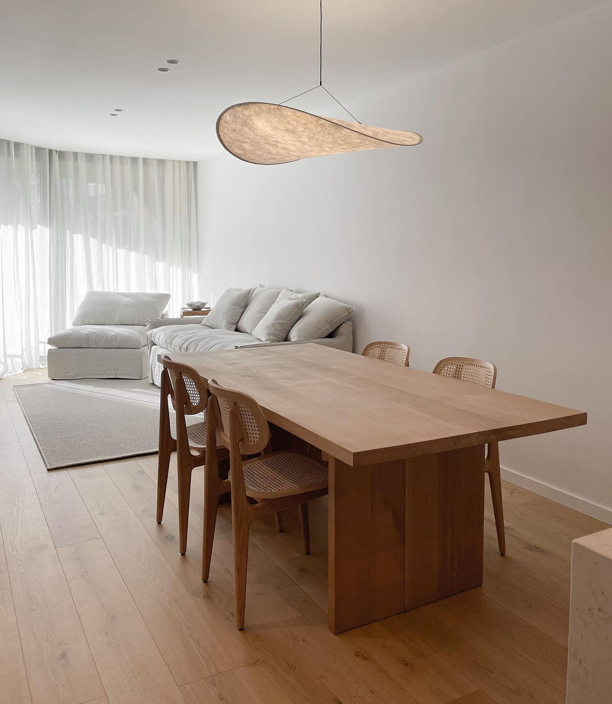 Luminette minimalistyczna lampa wisząca Jedwab morwowy