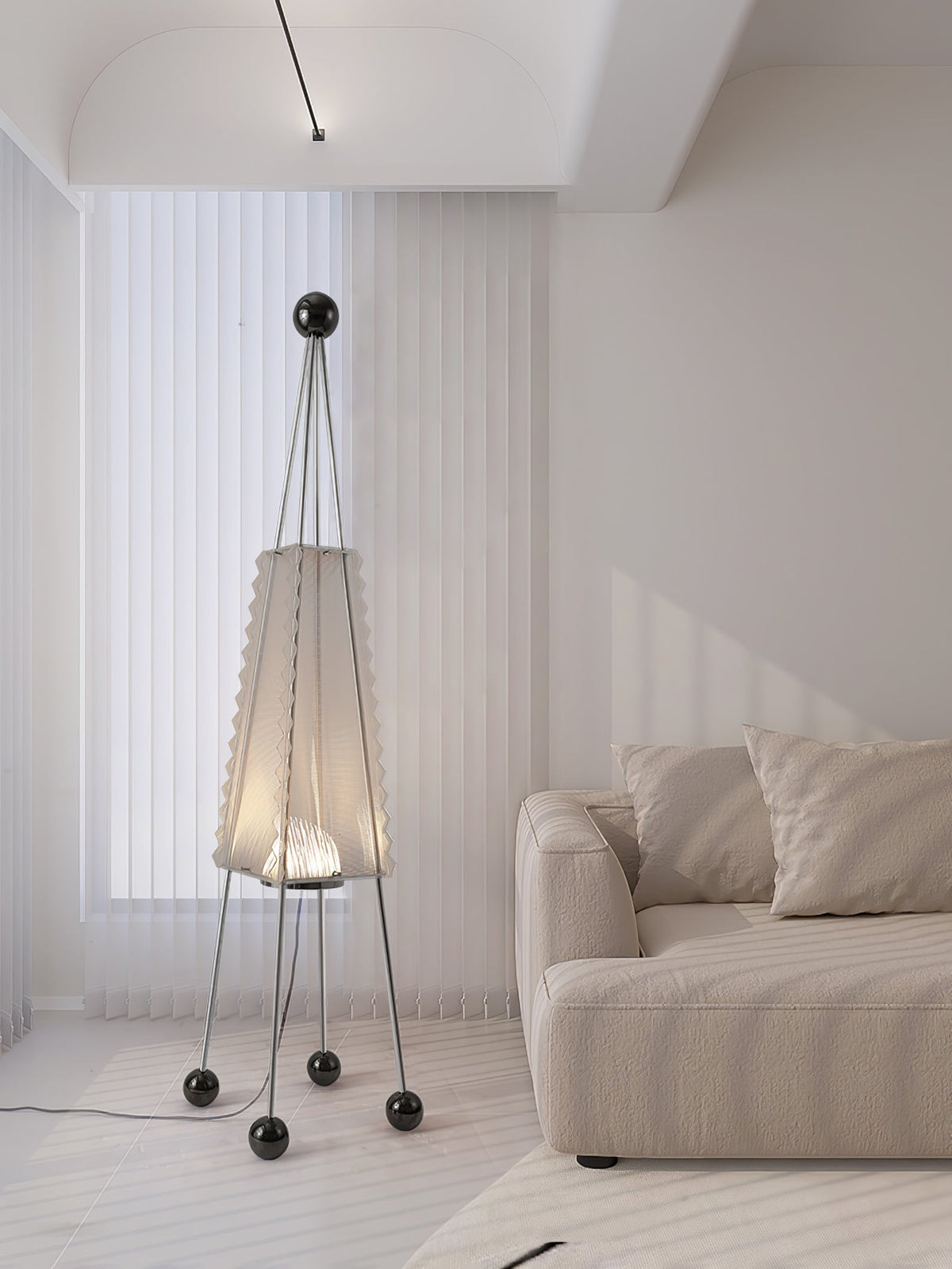 Tetra przemysłowa lampa stojąca z akrylu