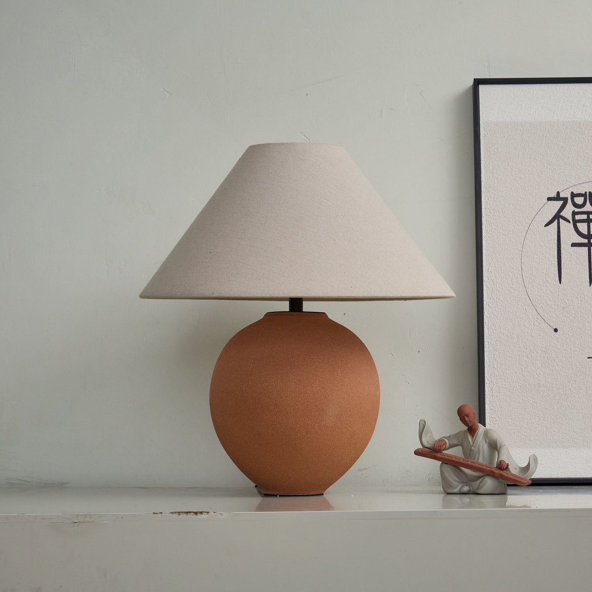 Lampa stołowa Terracotta ze szkła