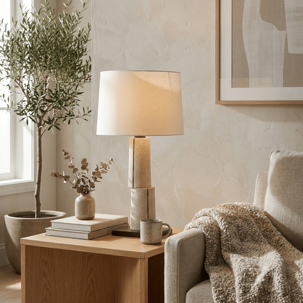 Noreraya lampa stołowa w stylu nakładkowym