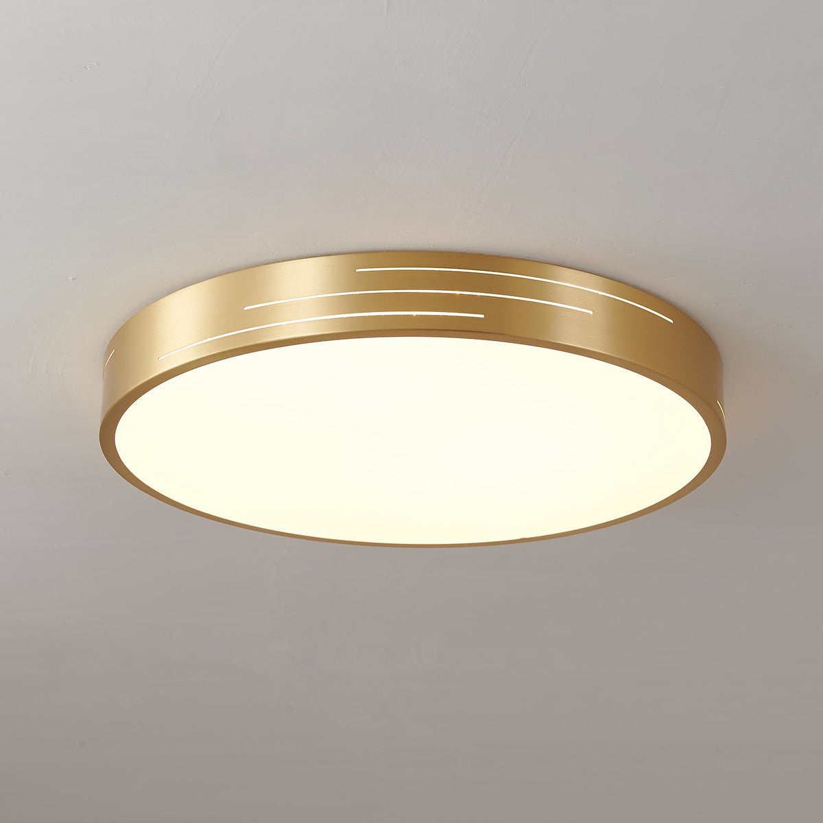 Oriuina lampa sufitowa miedziana akrylowa nowoczesna