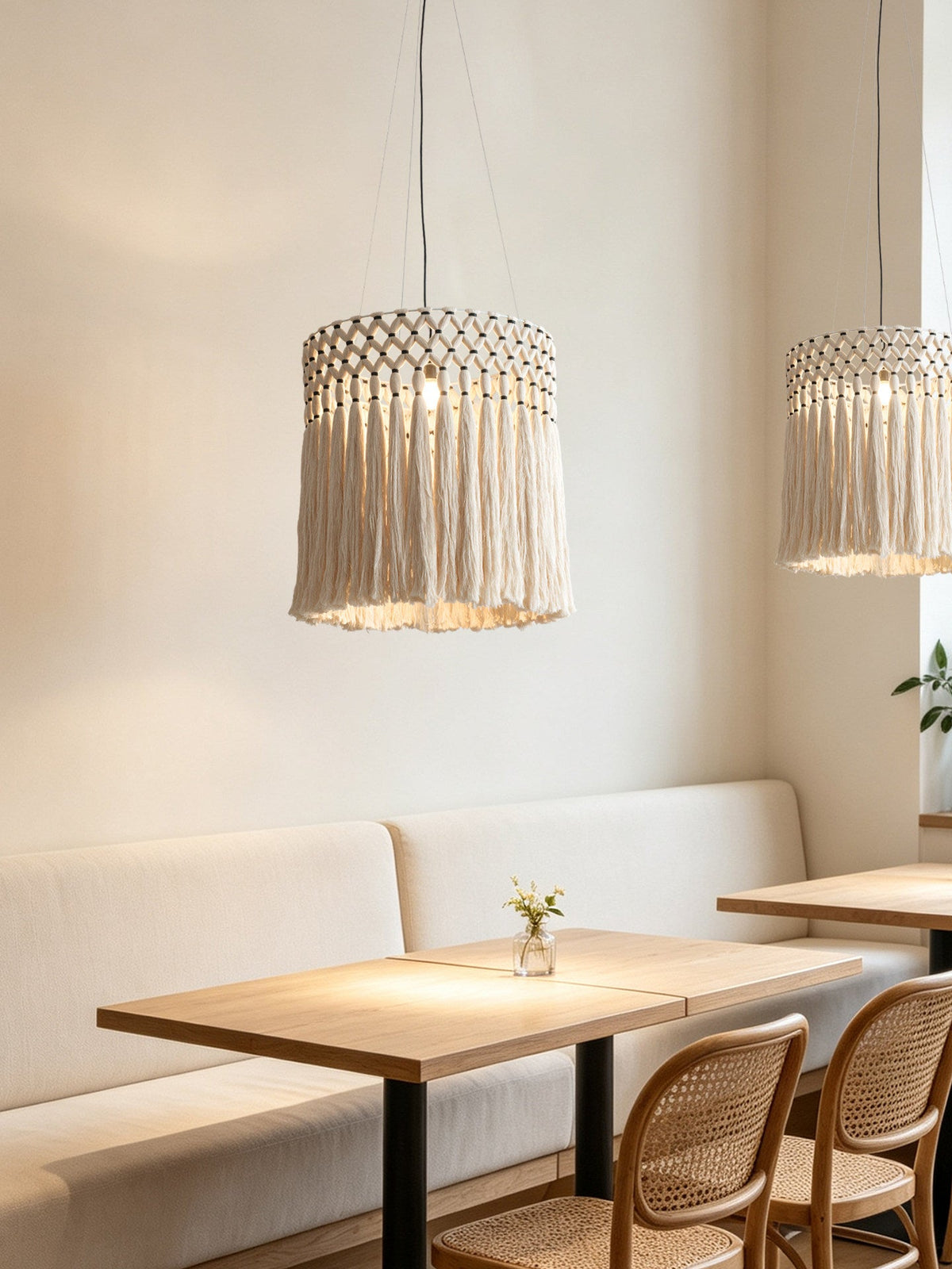 Ulmont Lampa Wisząca Makramowa Z Frędzlami