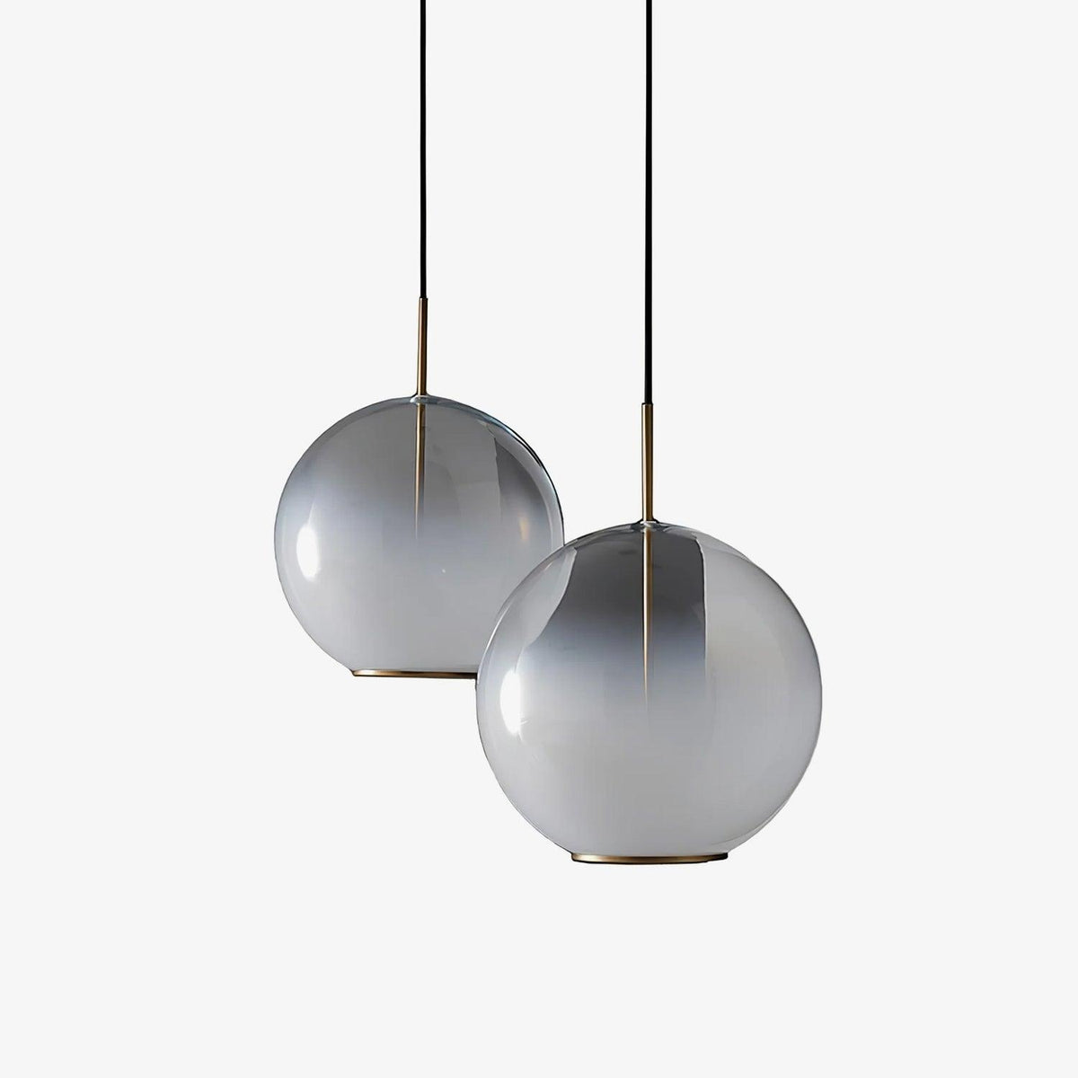 Lampa wisząca Celelaine ze szkła gradientowego w kolorze dymno-szarym do salonu