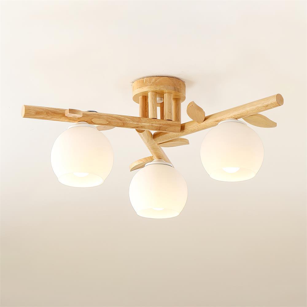 Willow minimalistyczna lampa sufitowa z drewna