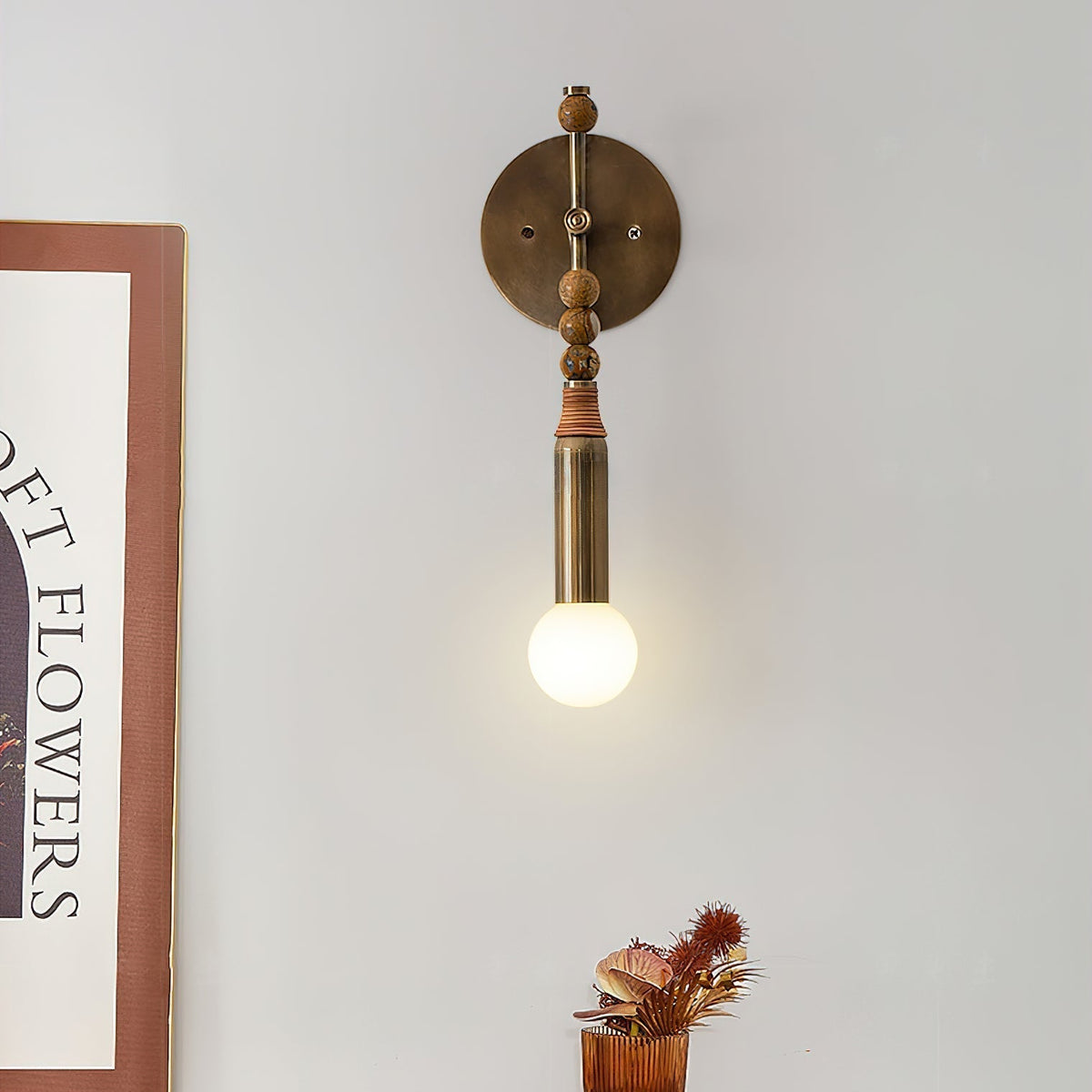 Mariselia nowoczesna minimalistyczna kinkietowa lampa ze szkła i marmuru