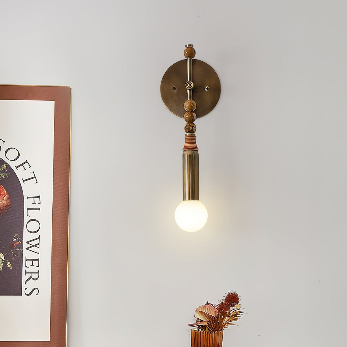 Mariselia nowoczesna minimalistyczna kinkietowa lampa ze szkła i marmuru