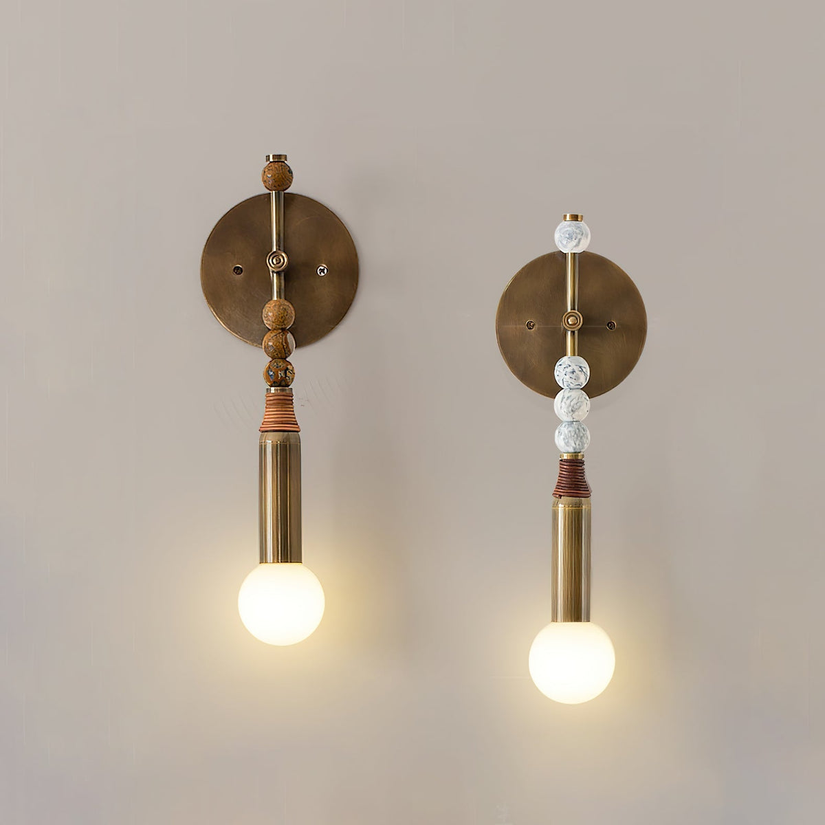 Mariselia nowoczesna minimalistyczna kinkietowa lampa ze szkła i marmuru