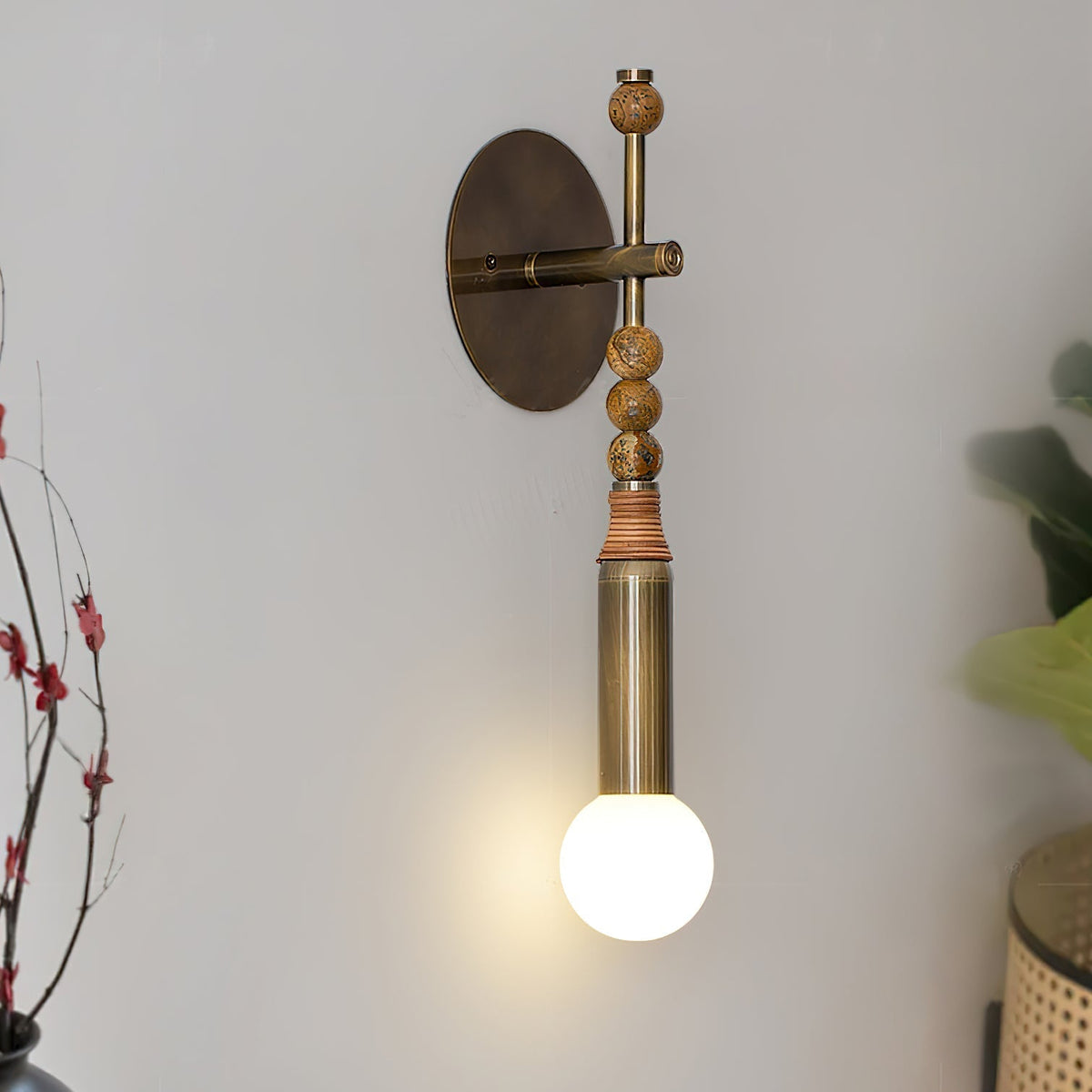 Mariselia nowoczesna minimalistyczna kinkietowa lampa ze szkła i marmuru