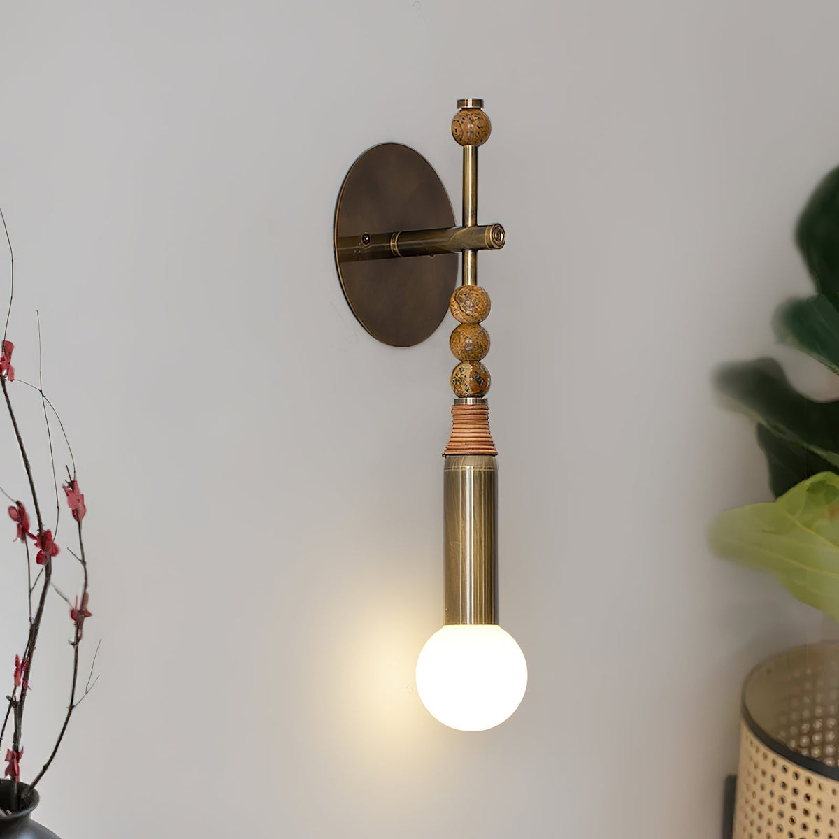 Mariselia nowoczesna minimalistyczna kinkietowa lampa ze szkła i marmuru