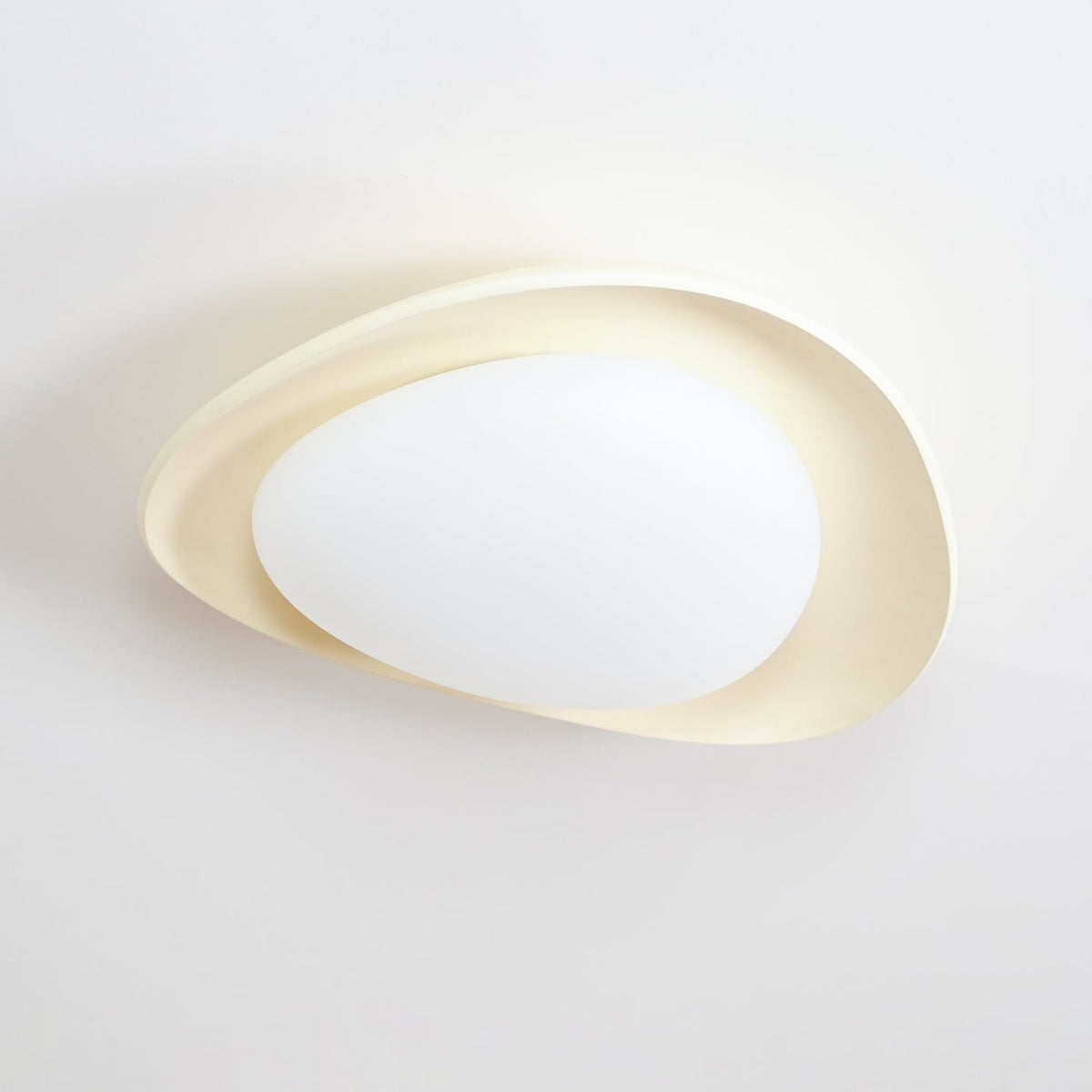 Blex lampa sufitowa w kolorze zielonym z beżowym kształtem kamieni