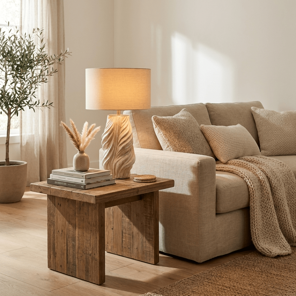 Celvienne lampa stołowa ceramiczna ze skręconą fakturą