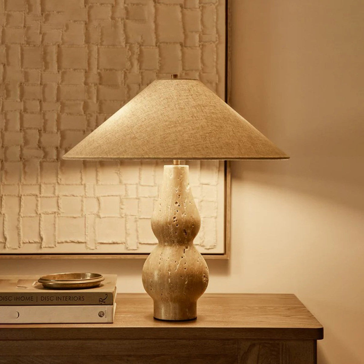 Lampa stołowa Travertine Double-Gourd