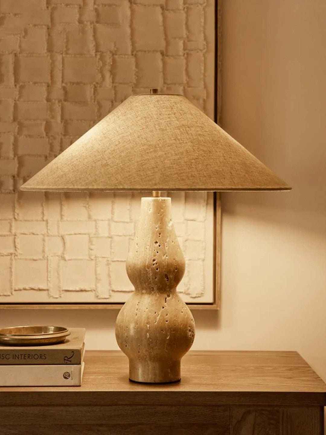 Lampa stołowa Travertine Double-Gourd