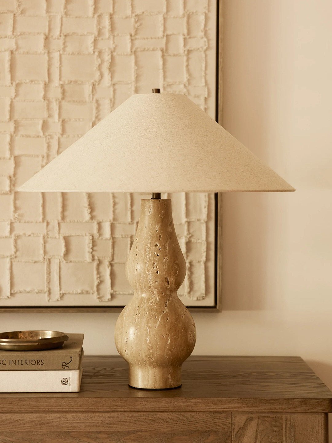 Lampa stołowa Travertine Double-Gourd