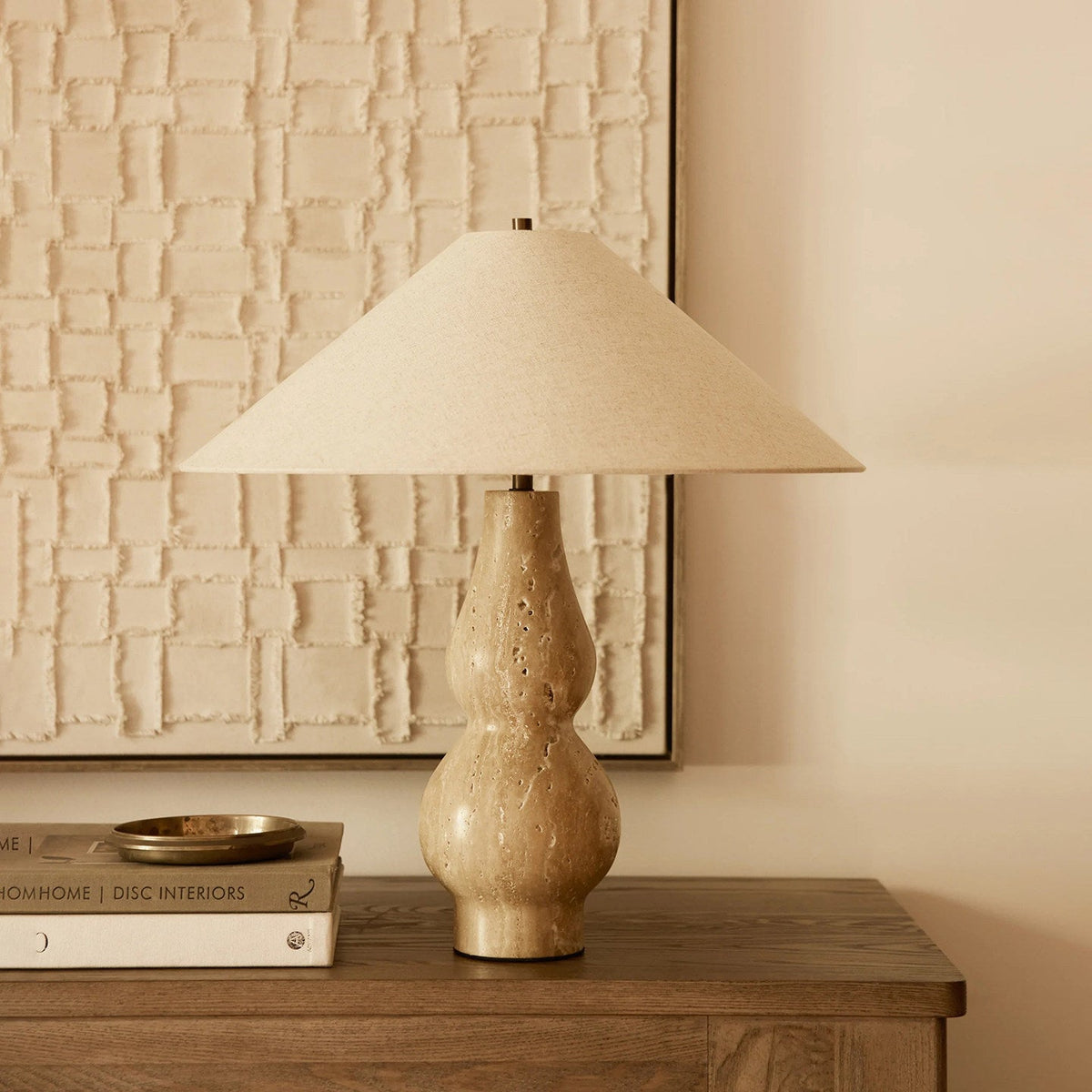 Lampa stołowa Travertine Double-Gourd