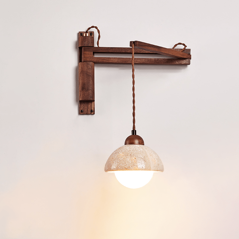 Travertine Swing Arm Kinkiet