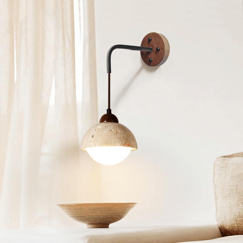 Travertine Swing Arm Kinkiet