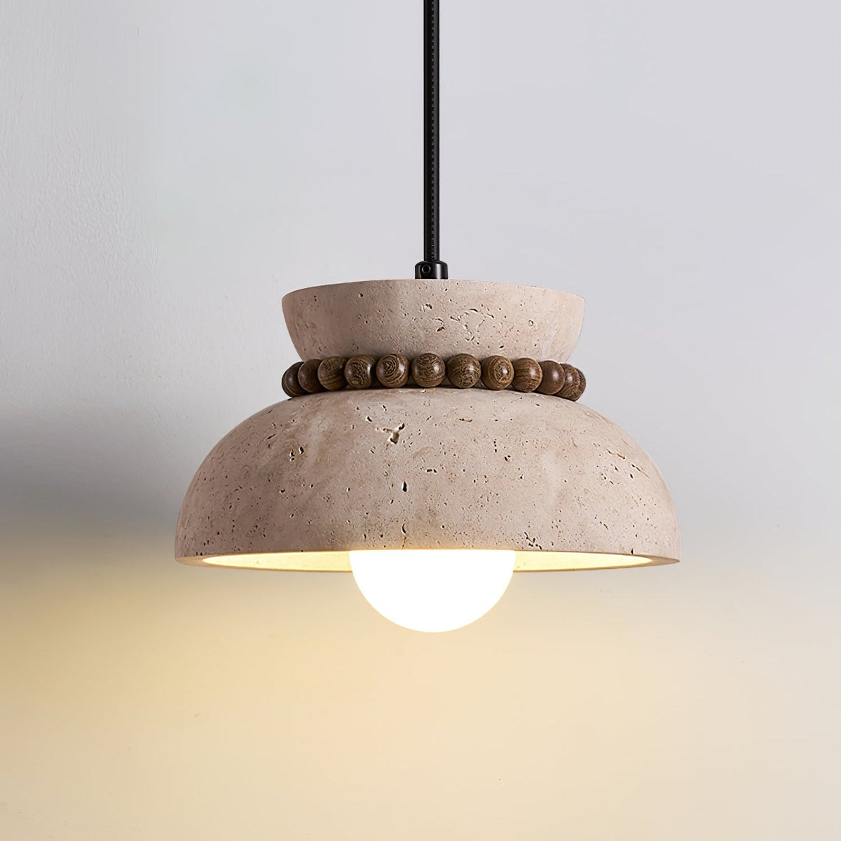 Selenise wisząca lampa Bead Halo ze szkła matowego