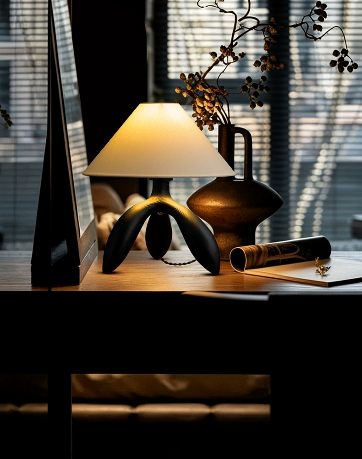 Vardencombe Lampa stołowa z drewna