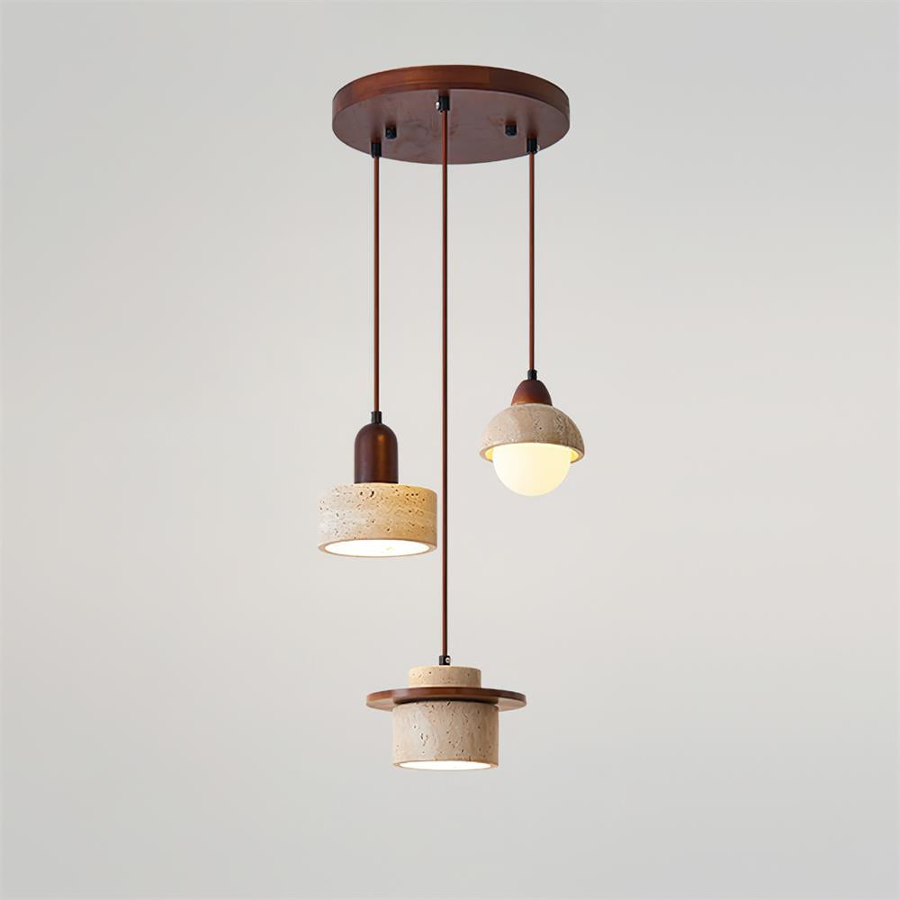 Eluno zestaw lamp wiszących Travertine