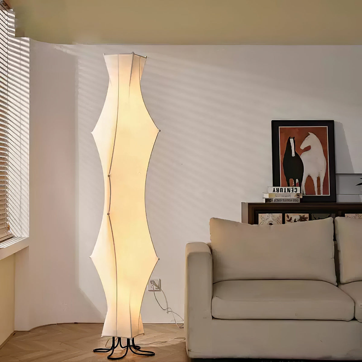 Vela Twist lampa stojąca ze szkła