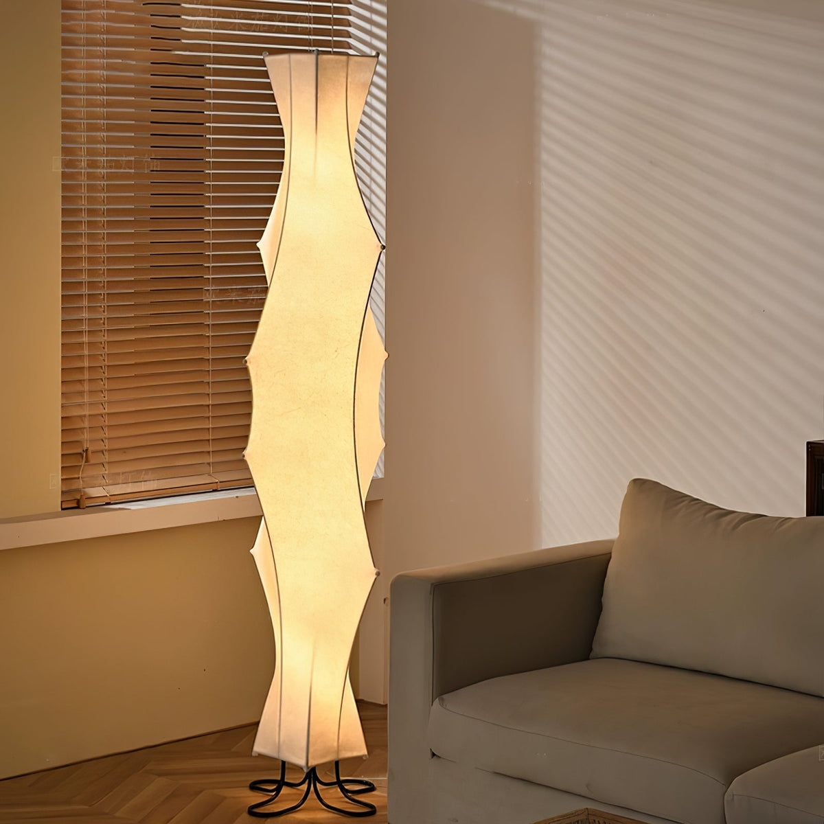Vela Twist lampa stojąca ze szkła