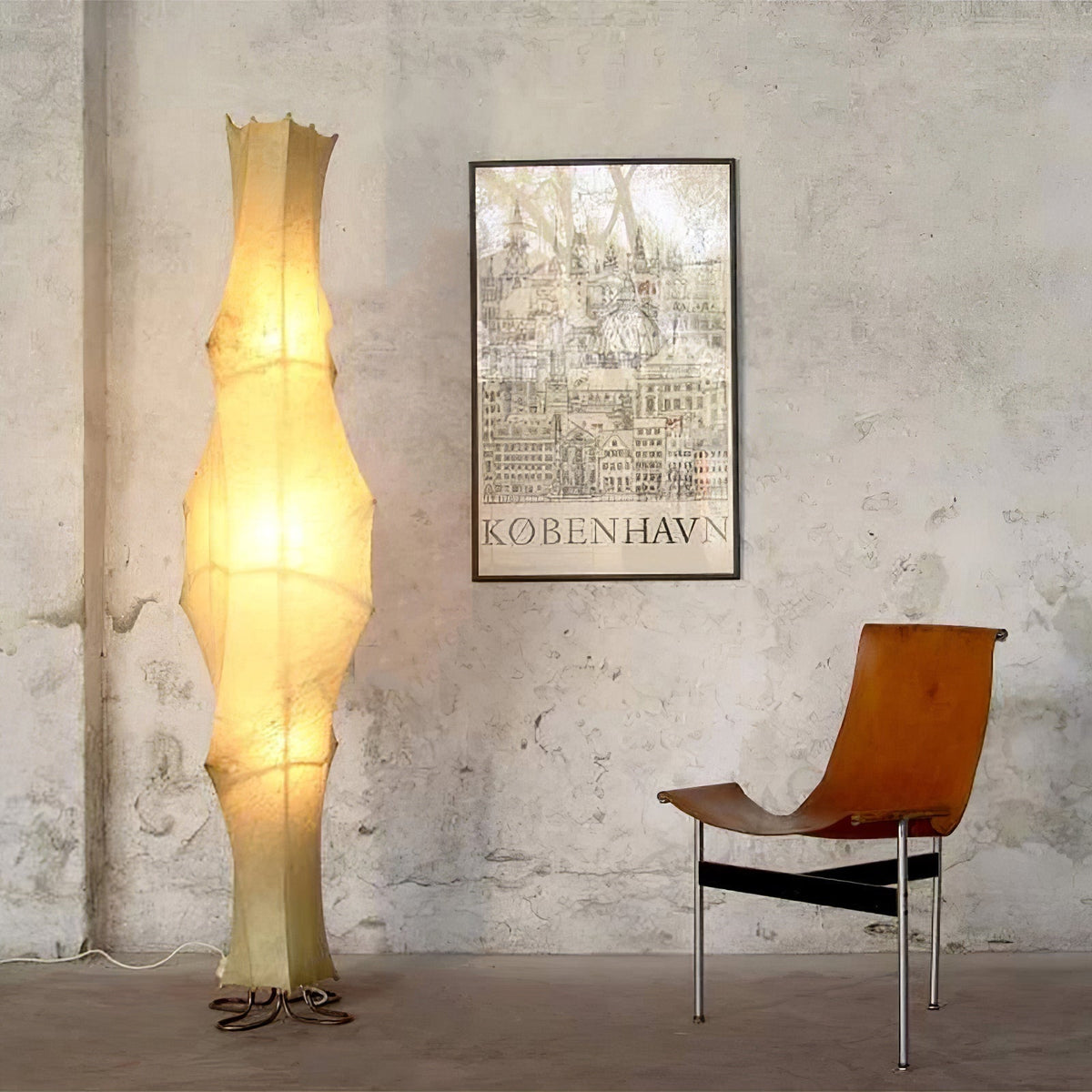 Vela Twist lampa stojąca ze szkła