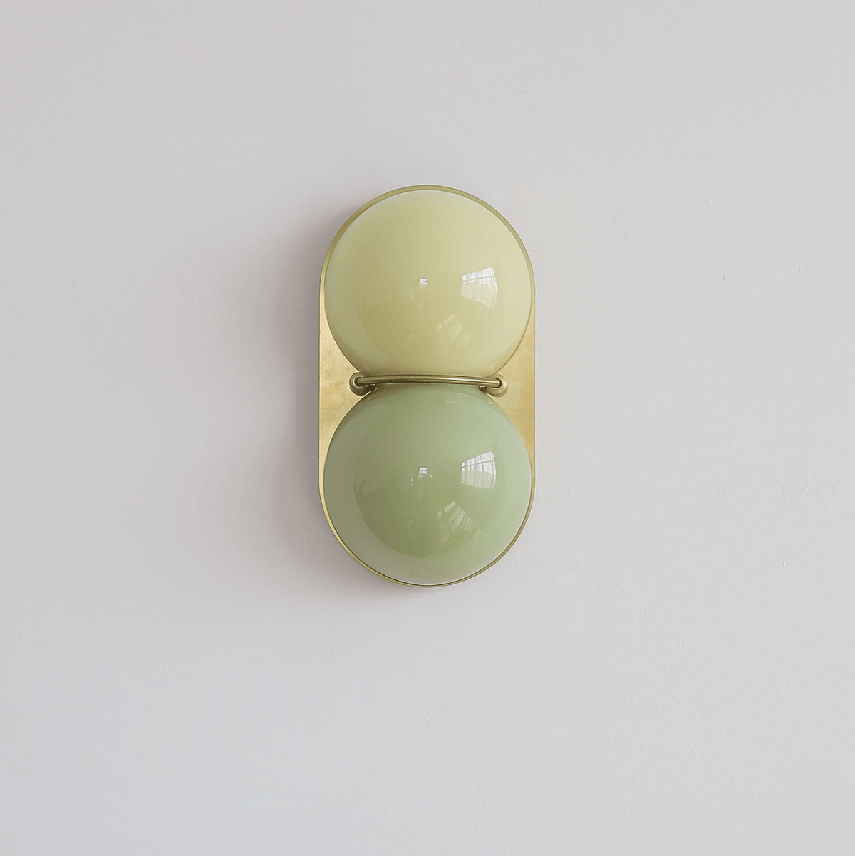 Cielum żyrandol ze szkła wisząca z dwiema kulami miedź wielokolorowa