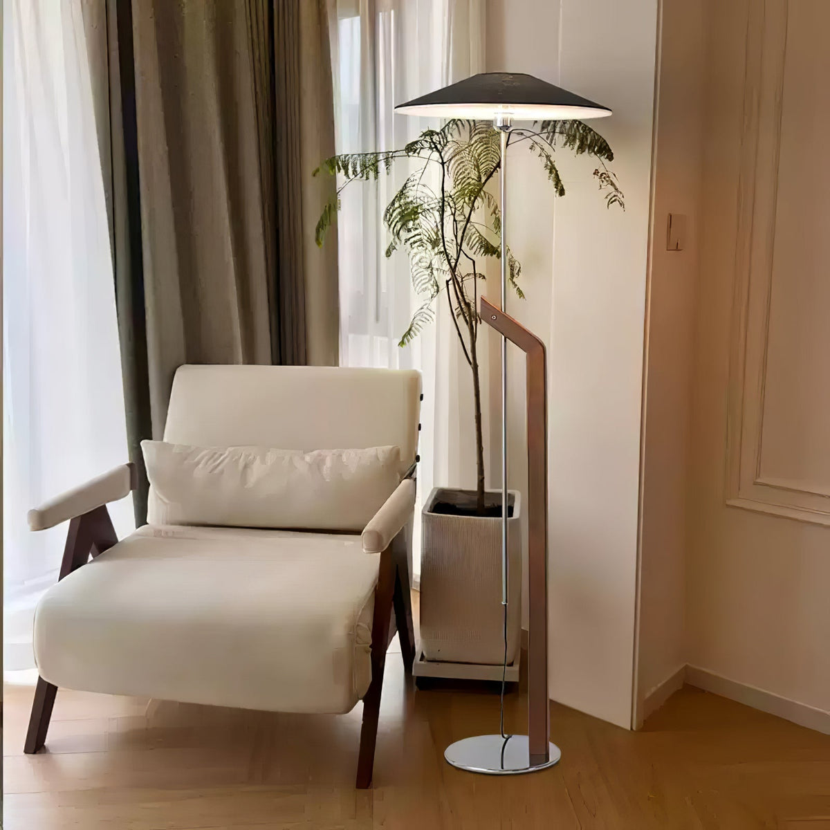 Lumorine nowoczesna lampa stojąca typu parasol