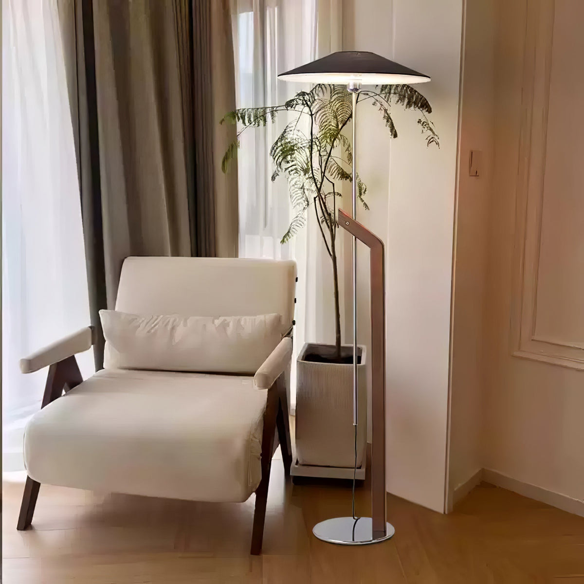 Lumorine nowoczesna lampa stojąca typu parasol