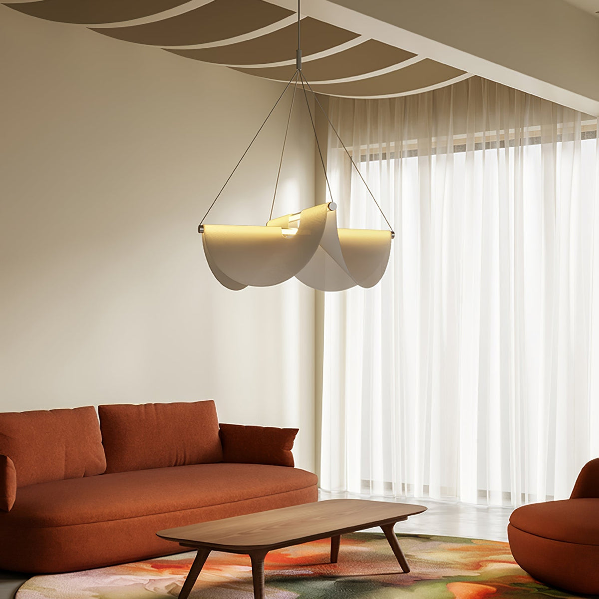 Avenuelle nowoczesna lampa wisząca w stylu postmodernistycznym ze sznurkiem